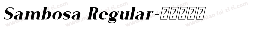 Sambosa Regular字体转换